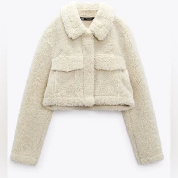 Zara Sherpa Jacket NWOT - Picture 2 of 4